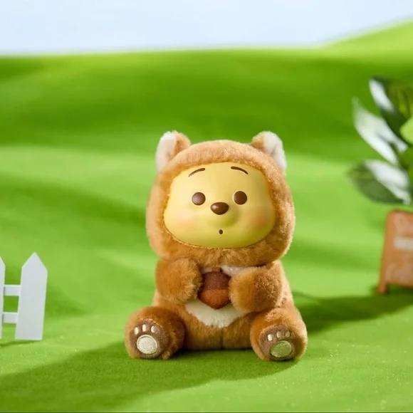 🆕 Disney Miniso Winnie The Pooh Plush Vinyl Squirrel Bag Charm Keychain - Picture 12 of 13